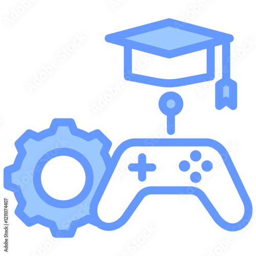 Gamification Blue Icon