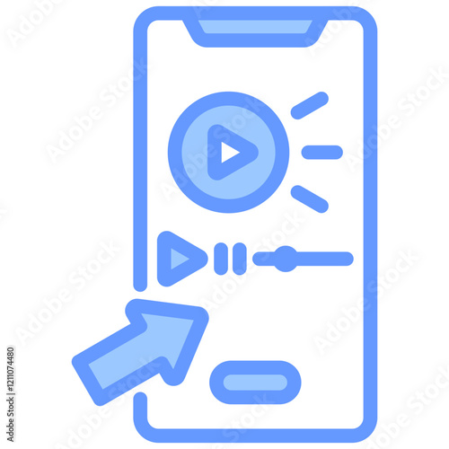 Video Tutorials Blue Icon