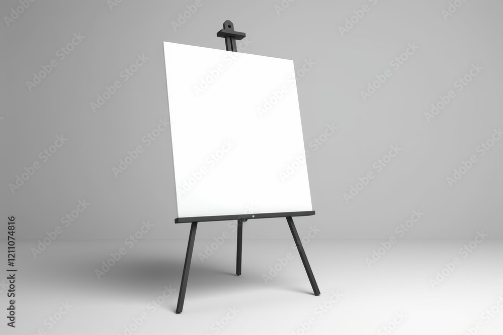 Blank Canvas on Stand for Creative Artwork Presentation Display Blank Canvas on Stand for Creative Artwork Presentation Display