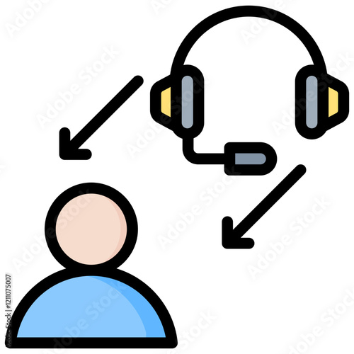Tutoring Support Outline Color Icon