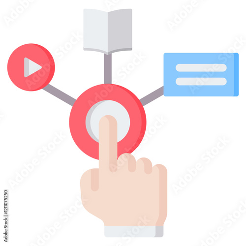 Interactive Content Flat Icon