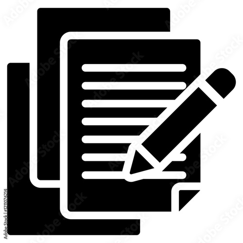 Enrollment Process Glyph Icon