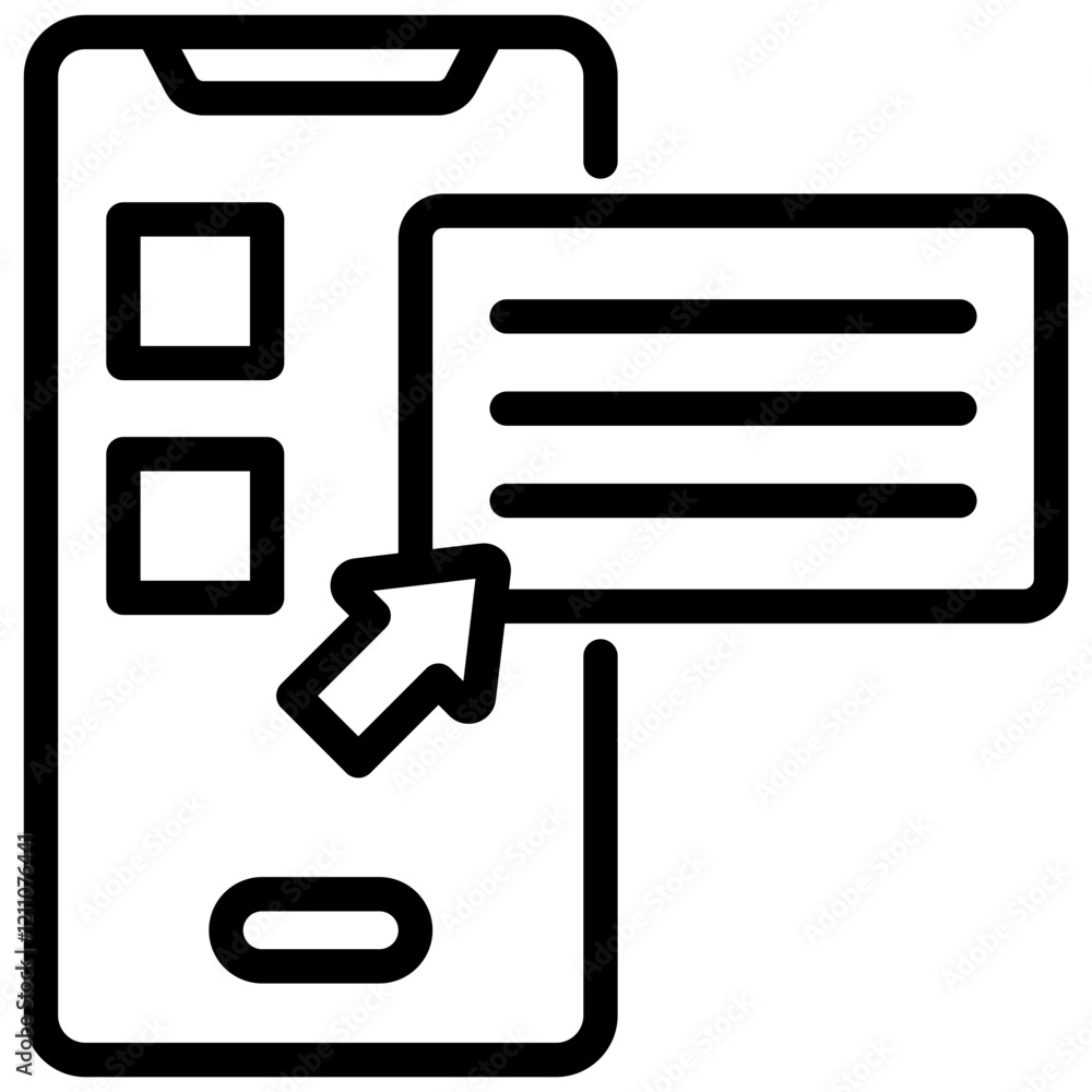 Learning Management System Outline Icon Learning Management System Outline Icon