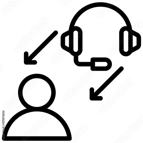 Tutoring Support Outline Icon