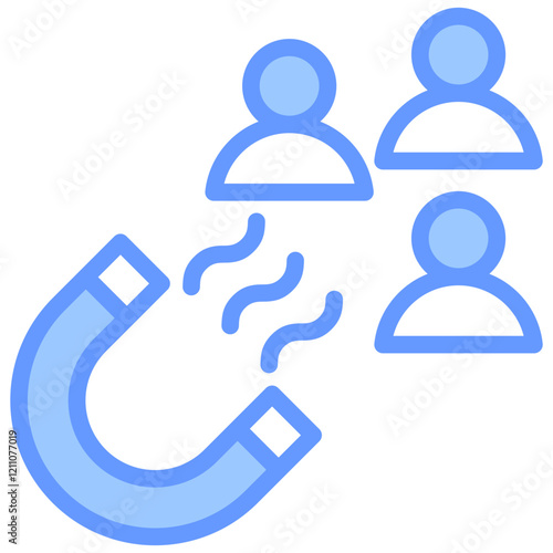 Customer Acquisition Blue Icon