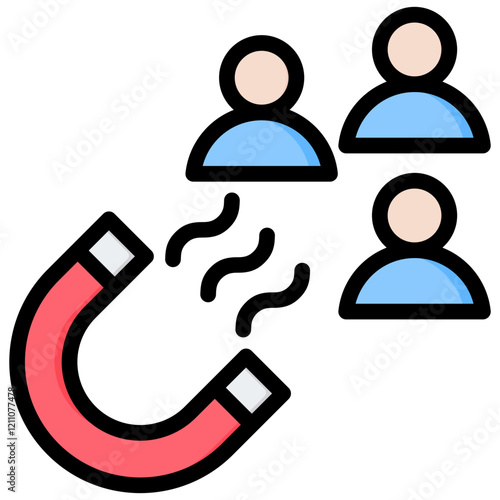 Customer Acquisition Outline Color Icon