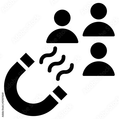 Customer Acquisition Glyph Icon