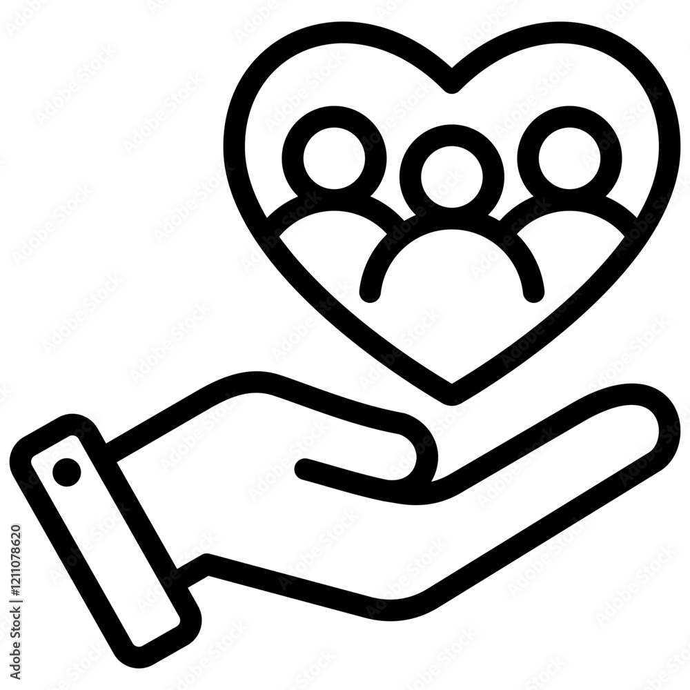 Customer Retention Outline Icon Customer Retention Outline Icon