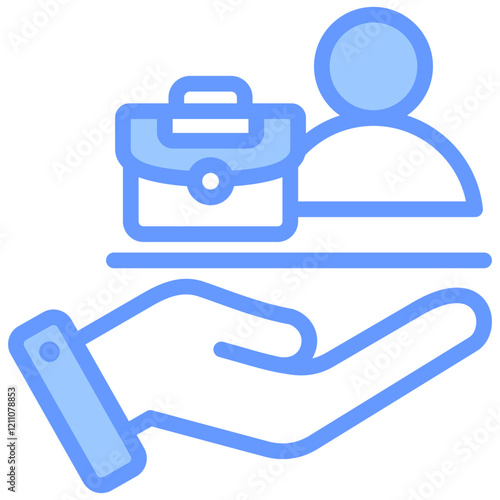 Entry Level Employee Blue Icon