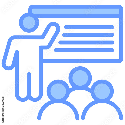Instructional Courses Blue Icon