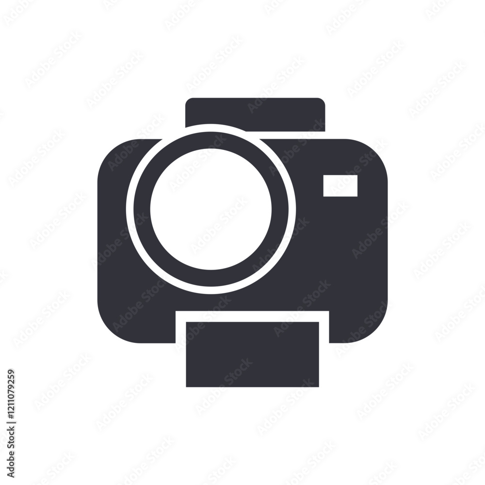 Retro camera solid icons, minimalist vector illustration ,simple transparent graphic element .Isolated on white background Retro camera solid icons, minimalist vector illustration ,simple transparent graphic element .Isolated on white background