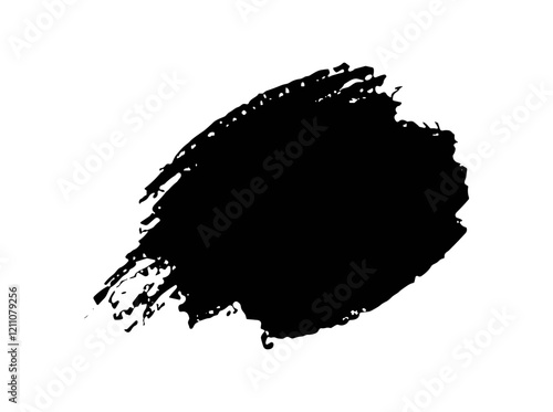 Paint strokes for design isolated on transparent background.