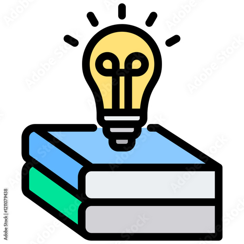 Gain Knowledge Outline Color Icon