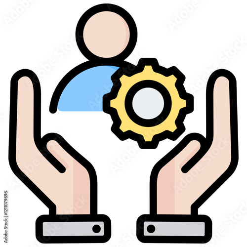 Work Based Learning Outline Color Icon