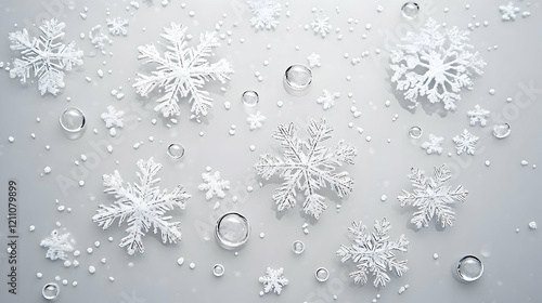Silver and White Snowflakes...