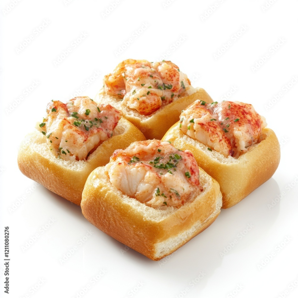 Bite-sized buttery lobster rolls Bite-sized buttery lobster rolls