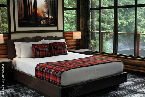 Cozy Bedroom in Log Cabin O...