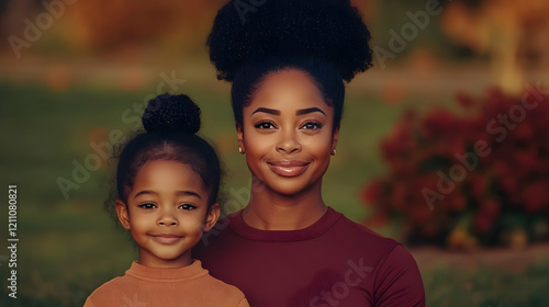 Mother and Daughter Smile B...
