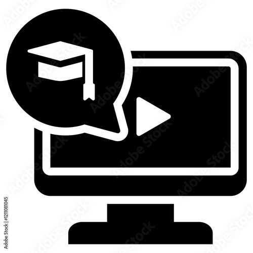 On Site Learning Glyph Icon