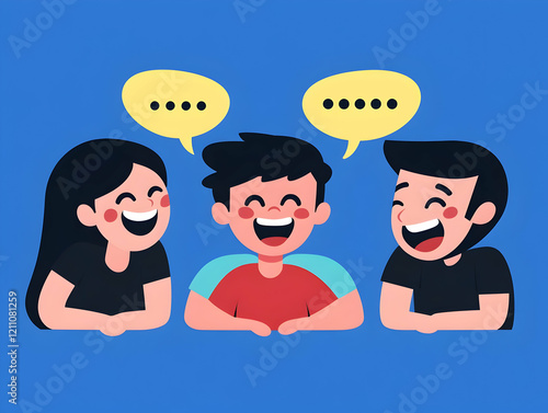 Three Friends Share Laughte...