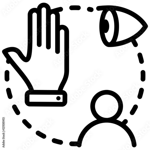 Job Shadowing Outline Icon