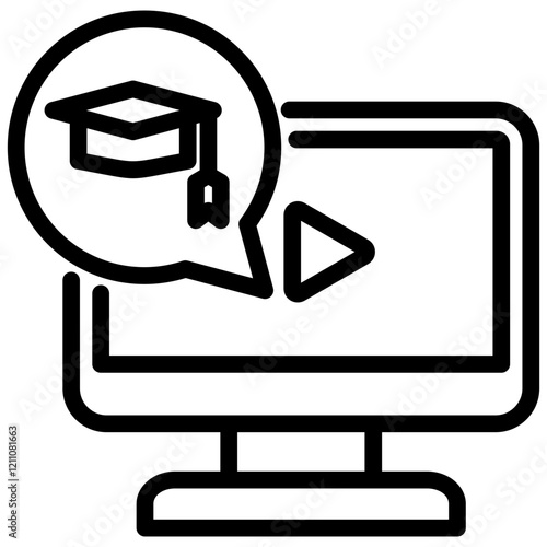 On Site Learning Outline Icon