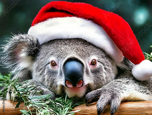 Adorable Koala Wearing a Fe...