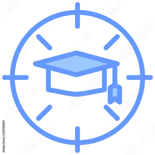 Academic Rigor  Blue Icon