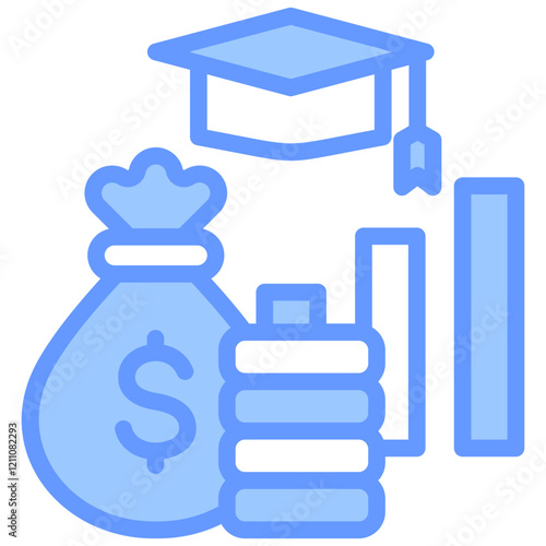 Student Loans Blue Icon