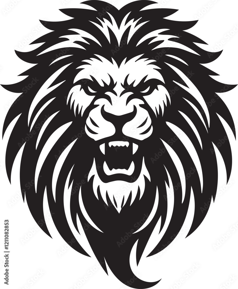 Fototapeta premium lion head tattoo