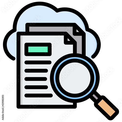 Study Resources Outline Color Icon