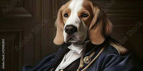 Distinguished Dog Poses Ele...