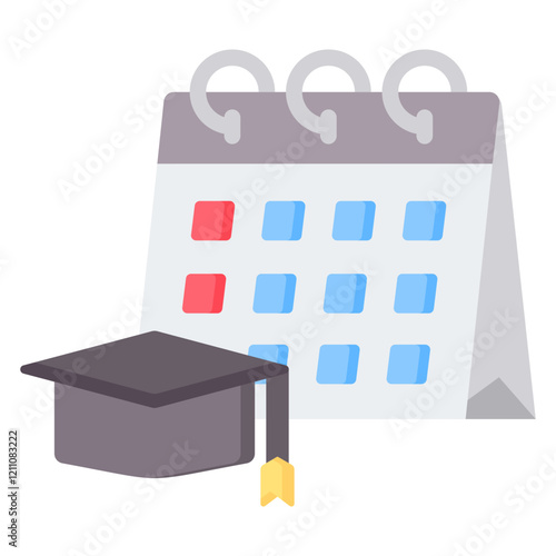 Academic Calendar Flat Icon