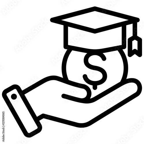 Tuition Fees Outline Icon