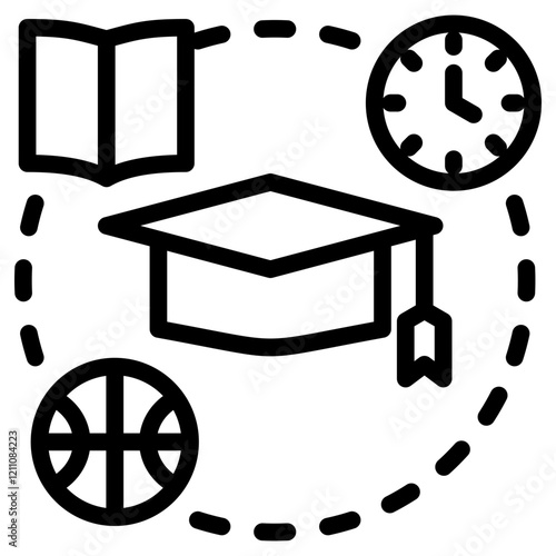 Axtracurricular Activities Outline Icon
