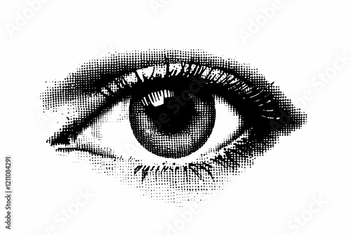 Halftone Eye Illustration: ...