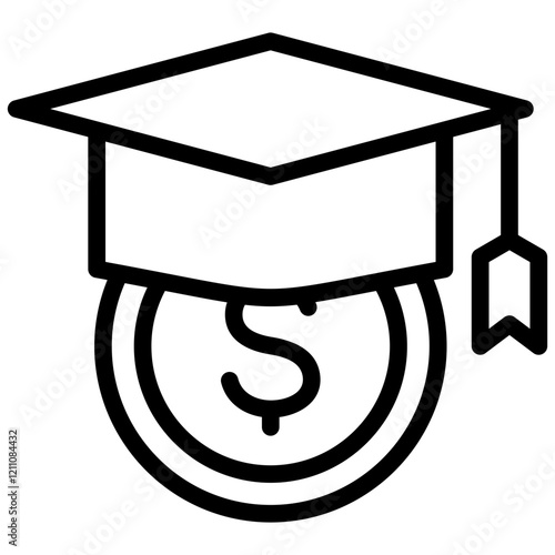 Academic Scholarship Outline Icon