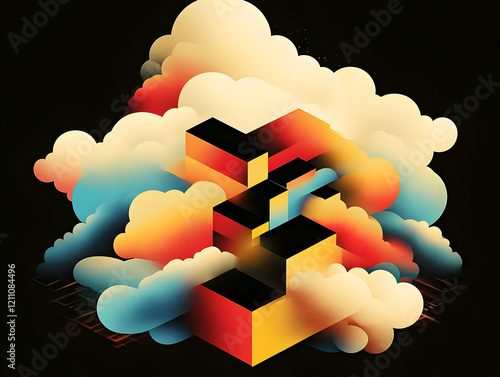 Abstract 3D Geometric Shape...