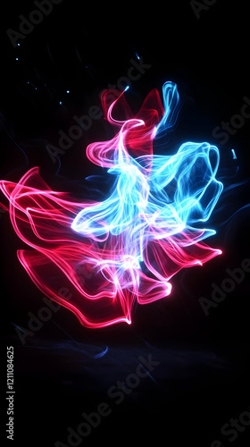 Abstract Light Trails Form ...