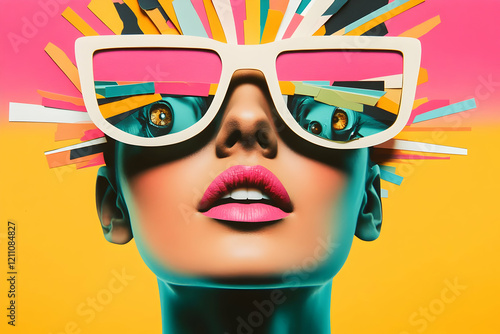 Woman with Colorful Sunglas...