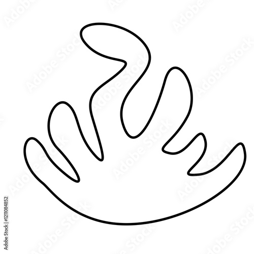 Hand drawn bizarre abstract geometric unusual shapes