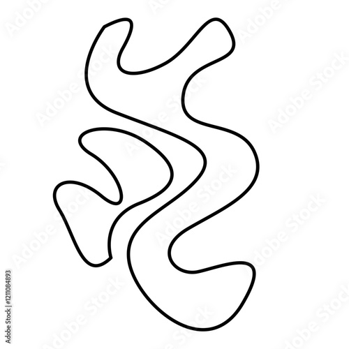 Hand drawn bizarre abstract geometric unusual shapes