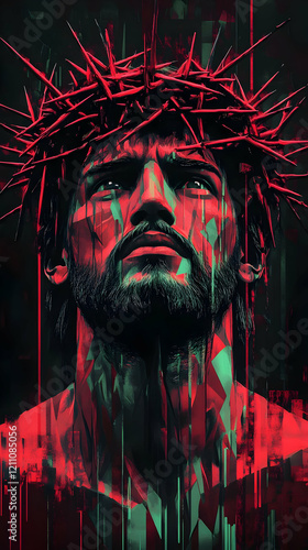 Man Wears Crown of Thorns i...