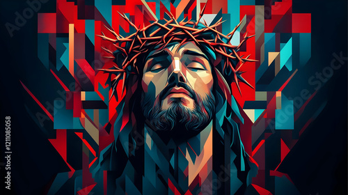 Spiritual Figure with Crown...