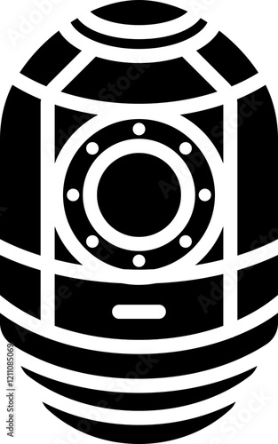 Space Capsule Glyph Icon