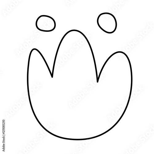 Hand drawn bizarre abstract geometric unusual shapes