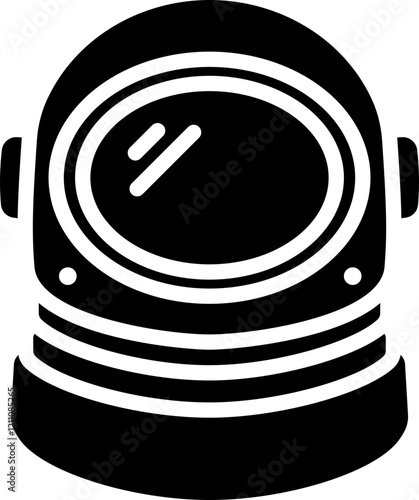 Astronaut Helmet Glyph Icon