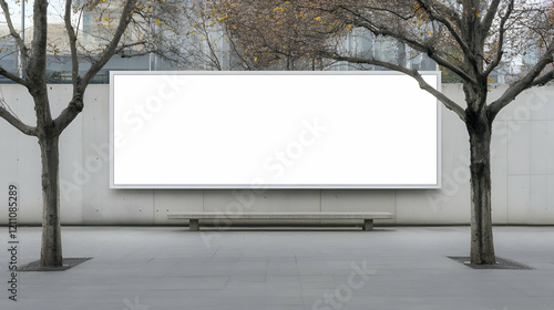 Blank billboard mockup disp...