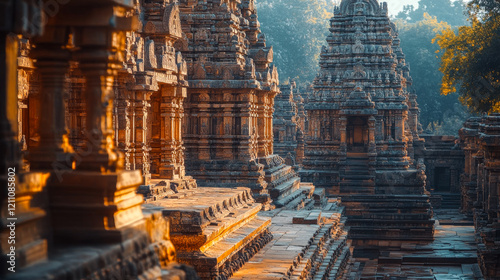 Ancient Chola Temple with Stunning Architectural Details