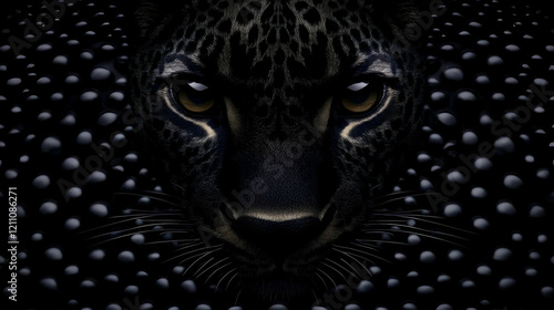 Intense Leopard Face Emergi...